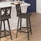 Flash Furniture Gwendolyn Commercial Solid Wood Modern Farmhouse Swivel Bar Height Barstool in Gray Wash Walnut ES-G1-29-GY-GG - alternate 8